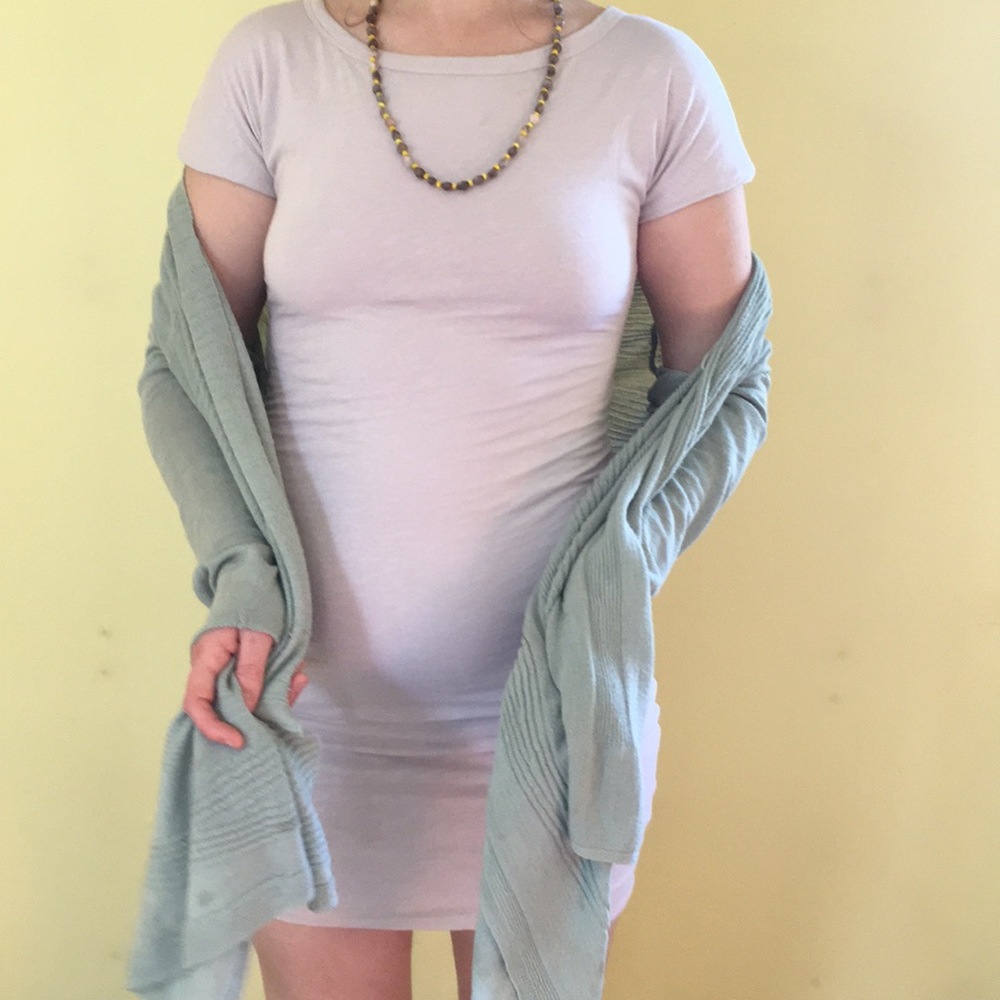 Sundry ruched cap sleeve dress in Blush